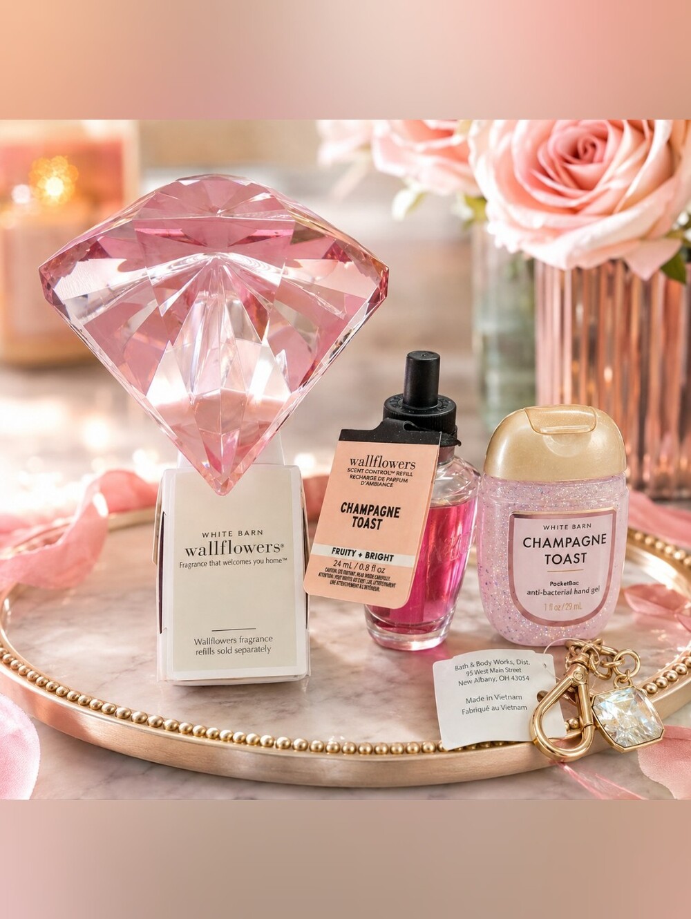 Bath & Body Works Pink Champagne Toast Set